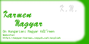 karmen magyar business card